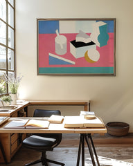 After Hover: Patrick Henry Bruce - Buntes Stillleben in kubistischen Formen