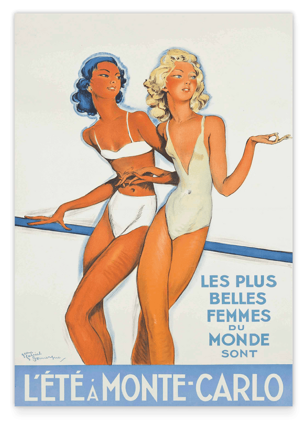 Pierre Fix-Masseau - Art Deco Werbeplakat - Frauen in Monte Carlo