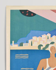 After Hover: Pierre Fix-Masseau - Art Deco Werbeplakat - Strand in Monte Carlo
