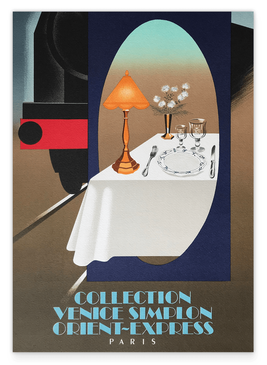 Pierre Fix-Masseau - Art Deco Werbeplakat - Venice Simplon Orient-Express