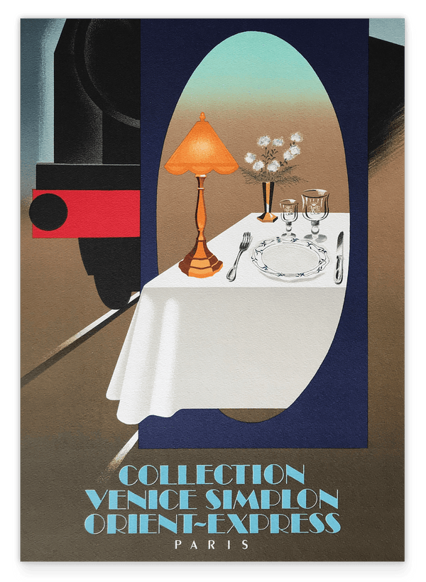 Pierre Fix-Masseau - Art Deco Werbeplakat - Venice Simplon Orient-Express