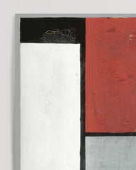 After Hover: Piet Mondrian - Komposition in Rot und Grau im Hochformat