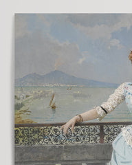 After Hover: Vittorio Matteo Corcos - Zwei Frauen in edlen Kleidern mt Hund am Wasser