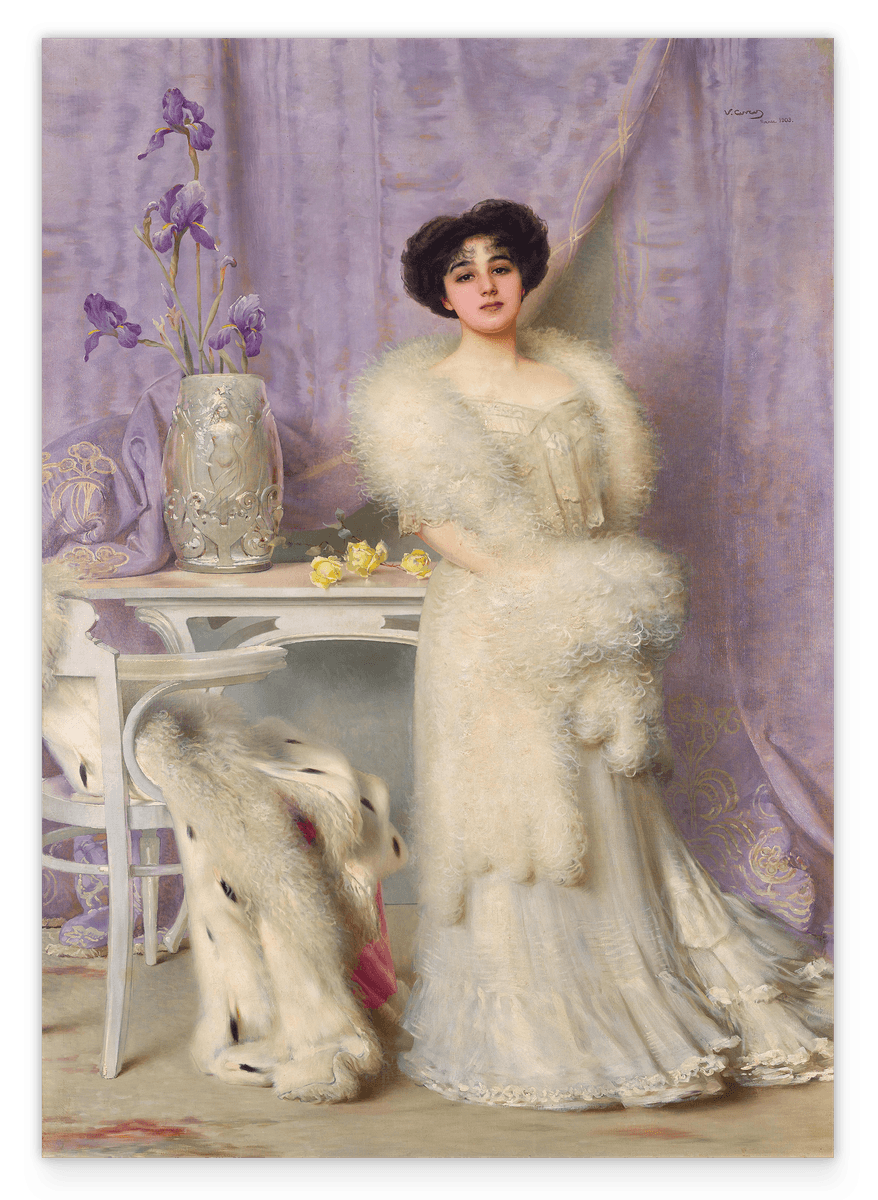 Vittorio Matteo Corcos - Edle Dame in kostbarer Kleidung