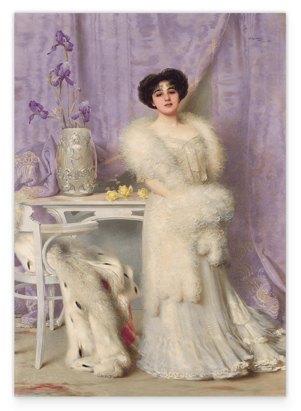 Vittorio Matteo Corcos - Edle Dame in kostbarer Kleidung