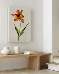 After Hover: Blume mit orangener Blüte - Lexikon Zeichnung