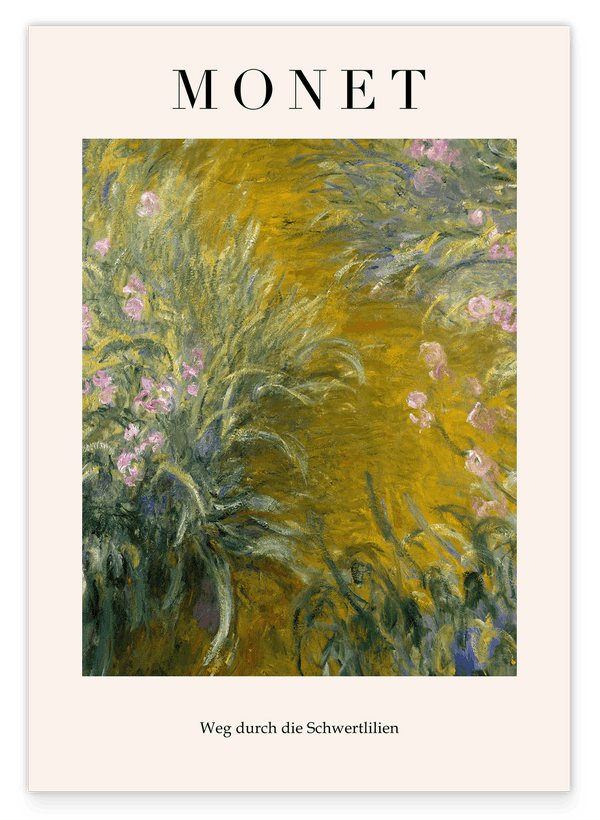 Claude Monet - Museum-Poster Weg durch die Schwertlilien