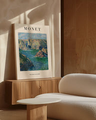 After Hover: Claude Monet - Museum-Poster Der Felsen von Guibel