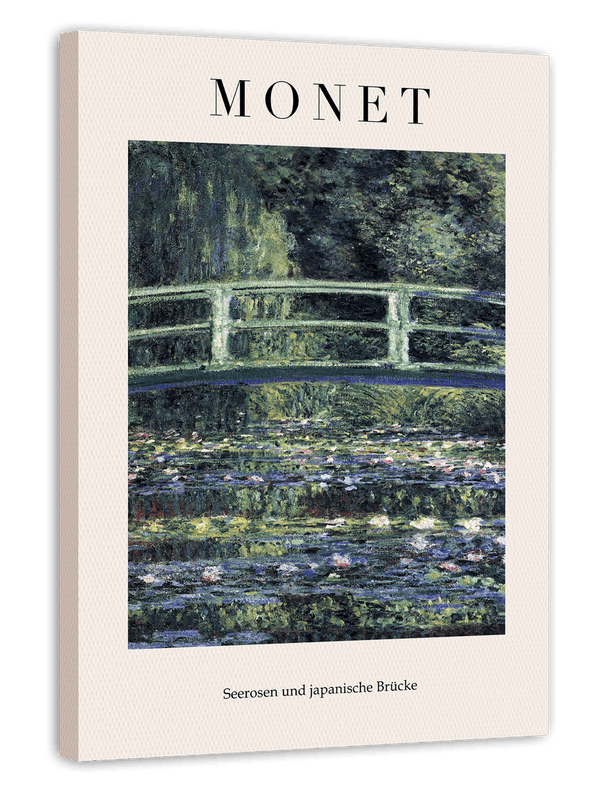 Claude Monet - Museum-Poster Seerosen und japanische Brücke