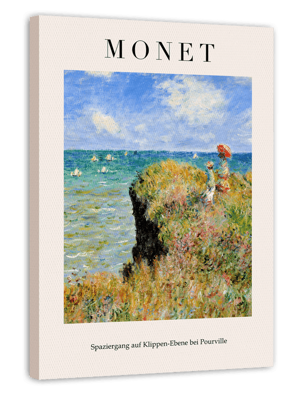 Claude Monet - Museum-Poster Spaziergang auf Klippen-Ebene bei Pourville