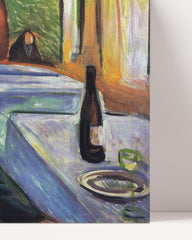 After Hover: Edward Munch - Selbstpotrait mit einer Flasche Wein