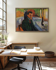 After Hover: Edward Munch - Selbstpotrait mit einer Flasche Wein