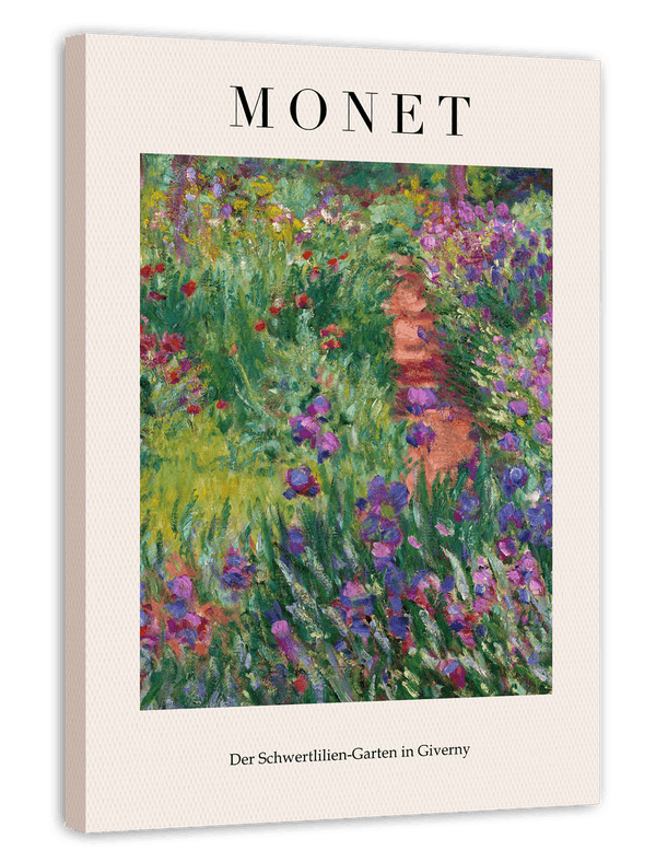 Claude Monet - Museum-Poster Der Schwertlilien-Garten in Giverny