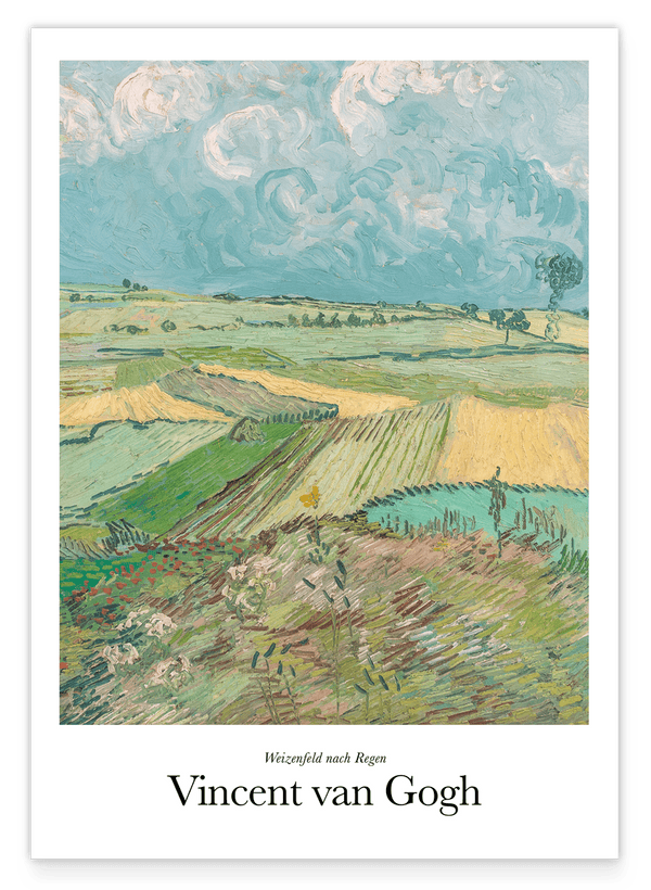 Vincent van Gogh - Museum-Poster Weizenfeld nach Regen