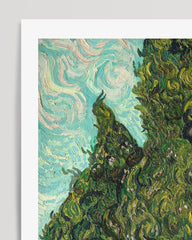 After Hover: Vincent van Gogh - Museum-Poster Zypressen