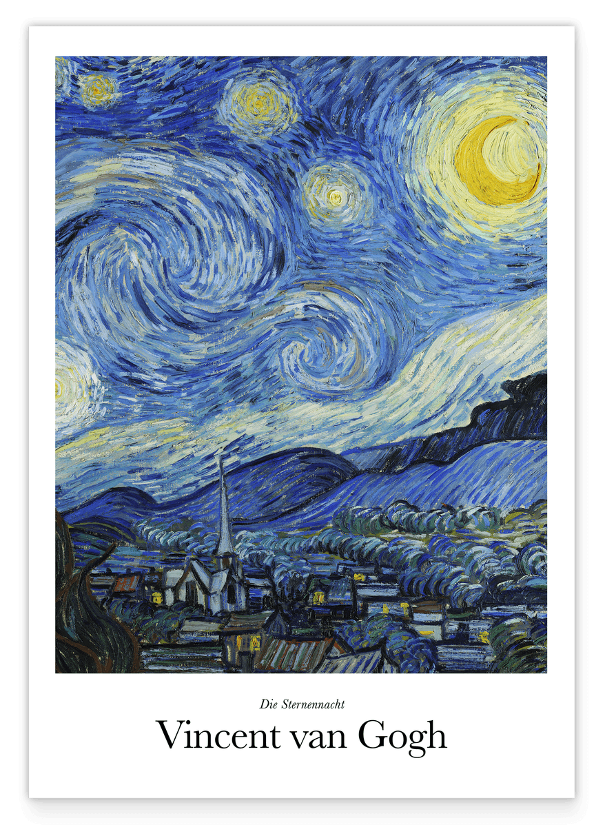 Vincent van Gogh - Museum-Poster Die Sternennacht