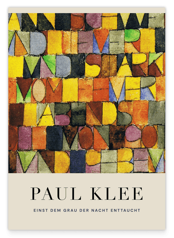 Paul Klee - Museum-Poster Einst dem Grau der Nacht enttaucht