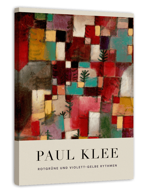 Paul Klee - Museum-Poster Rotgrüne und violett-gelbe Rhythmen