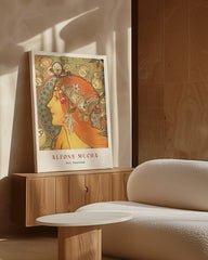 After Hover: Alfons Mucha - Museum-Poster Frauenprofil mit Sternzeichen