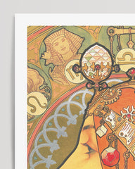 After Hover: Alfons Mucha - Museum-Poster Frauenprofil mit Sternzeichen