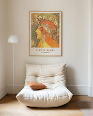 After Hover: Alfons Mucha - Museum-Poster Frauenprofil mit Sternzeichen