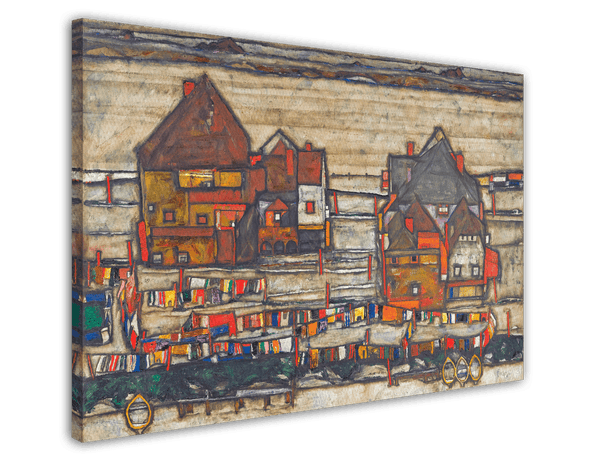 Egon Schiele - Häuser mit bunter Wäsche