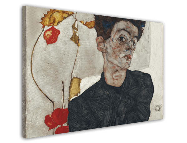 Egon Schiele - Selbstportrait mit Physalis