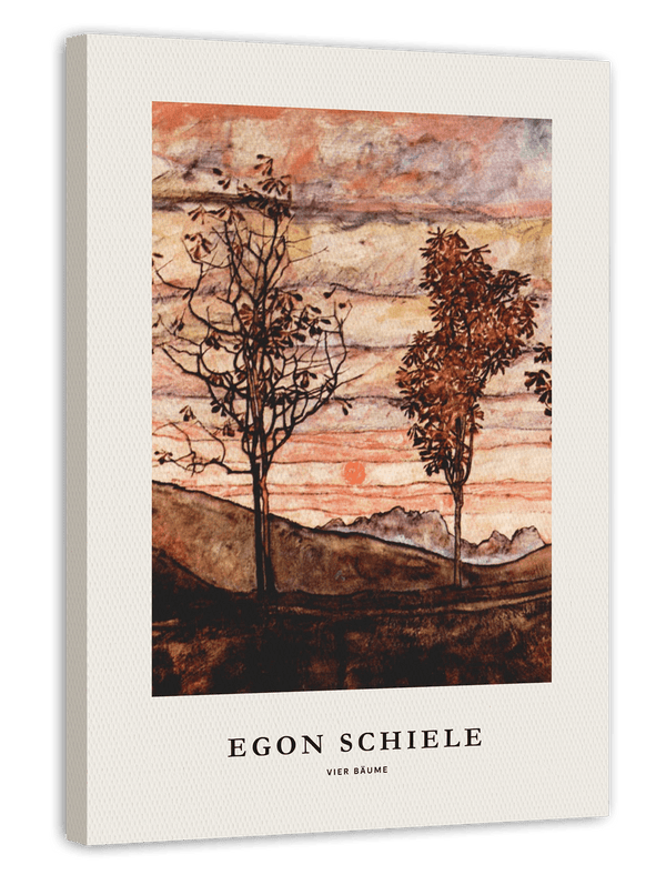 Egon Schiele - Museum-Poster I vier Bäume (Ein Ausschnitt)