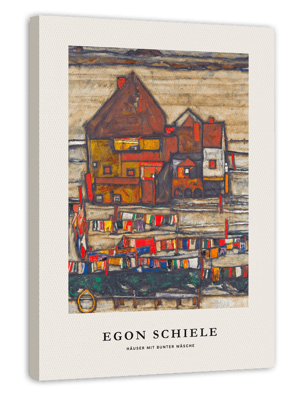 Egon Schiele - Museum-Poster I Häuser mit bunter Wäsche