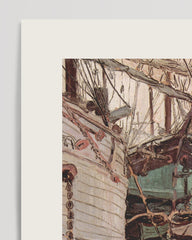 After Hover: Egon Schiele - Museum-Poster I Segelschiffe mit wellenbewegtem Wasser