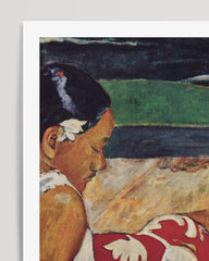 After Hover: Paul Gauguin - Museum-Poster Tahitische Frauen (oder Frauen von Tahiti) am Strand