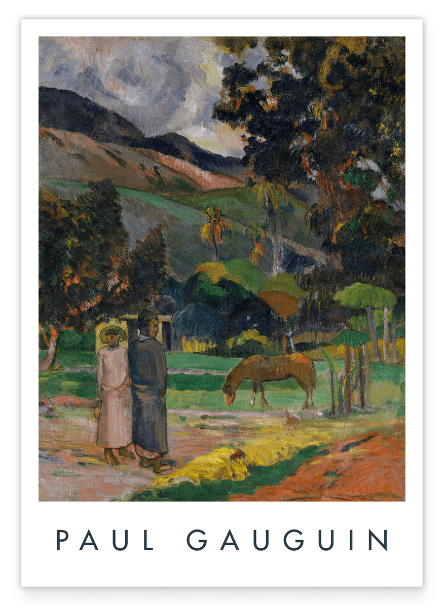 Paul Gauguin - Museum-Poster Tahitianische Landschaft
