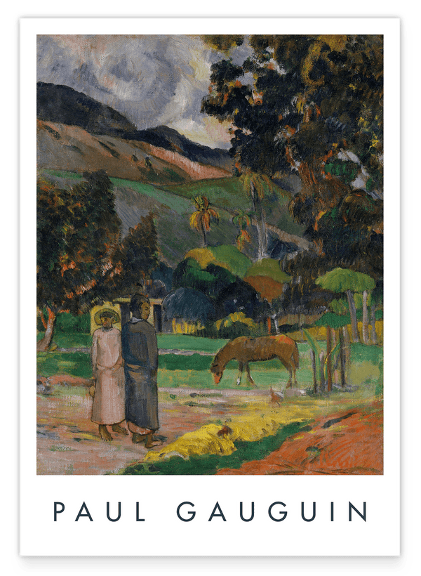 Paul Gauguin - Museum-Poster Tahitianische Landschaft