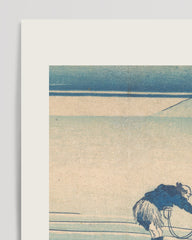 After Hover: Katsushika Hokusai - Kajikazawa in der Provinz Kai im Hochformat - Museum Poster aus der Serie Sechsunddreißig Ansichten des Berges Fuji (Fugaku sanjūrokkei)