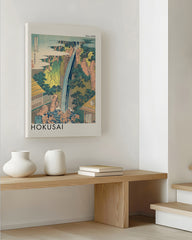 After Hover: Katsushika Hokusai - Museum-Poster Rōben Wasserfall in Ōyama in der Provinz Sagami (Sōshū Ōyama Rōben no taki)