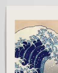 After Hover: Katsushika Hokusai - Museum-Poster Die Welle - Unter der Welle vor Kanagawa (Kanagawa Oki Nami Ura) oder: "Die Große Welle"