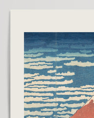 After Hover: Katsushika Hokusai - Museum-Poster Südwind, klarer Himmel (Gaifū kaisei)