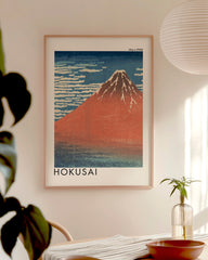 After Hover: Katsushika Hokusai - Museum-Poster Südwind, klarer Himmel (Gaifū kaisei)