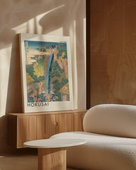 After Hover: Katsushika Hokusai - Museum-Poster  Rōben Wasserfall in Ōyama in der Provinz Sagami (Sōshū Ōyama Rōben no taki)