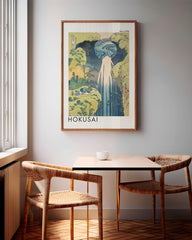 After Hover: Katsushika Hokusai - Museum-Poster Die Amida-Wasserfälle in den weiten Gebieten der Kisokaidō-Straße (Kisoji no oku Amida-ga-taki)