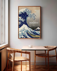 After Hover: Katsushika Hokusai - Museum-Poster II Die Welle - Unter der Welle vor Kanagawa (Kanagawa Oki Nami Ura) oder: "Die Große Welle"