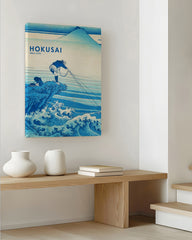After Hover: Katsushika Hokusai - Museum-Poster II Kajikazawa in der Provinz Kai im Querformat - Aus der Serie Sechsunddreißig Ansichten des Berges Fuji (Fugaku sanjūrokkei)