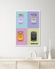 After Hover: Banksy - Museum-Poster II Pop-Art Dosen Tomato Soup