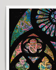 After Hover: Banksy - Museum-Poster Glasmalerei in Kirche - Graffiti