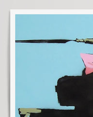 After Hover: Banksy - Museum-Poster Kampfhubschrauber mit rosa Schleife