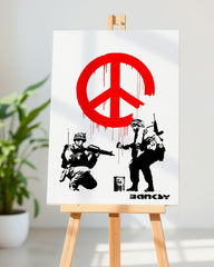 After Hover: Banksy - Museum-Poster Armee malt Peace