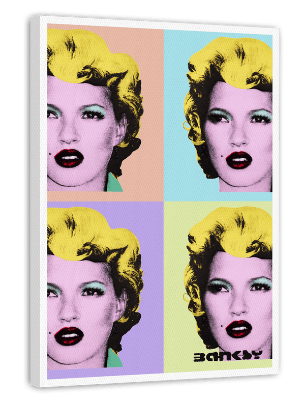 Banksy - Museum-Poster 4 x Kate Moss im Pop-Art Stil von Marilyn Monroe
