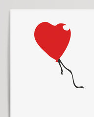 After Hover: Banksy - Museum-Poster Mädchen mit Luftballon in Herzform