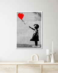 After Hover: Banksy - Museum-Poster Mädchen mit Luftballon in Herzform - Street-Art I