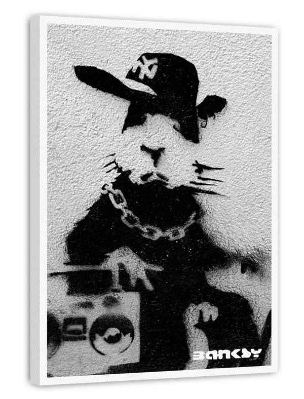 Banksy - Museum-Poster Hip Hop Ratte - Street-Art